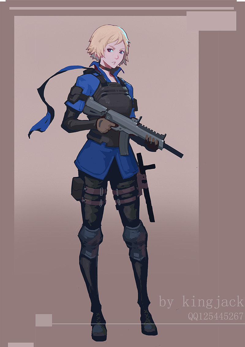 女枪手1|插画|游戏原画|kingjack82113_原创作品-站酷zcool