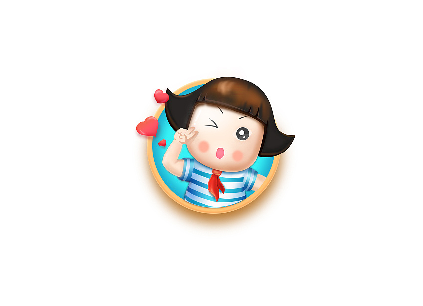 临摹卡通形象小胖妹ohyeah