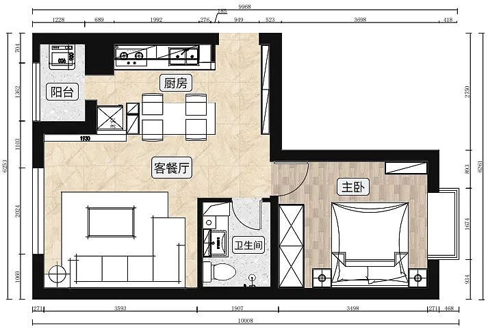 60㎡极简一人居,如何住得更舒服