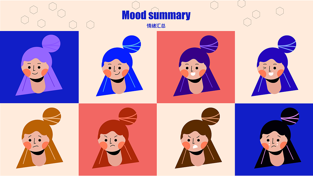 扁平插画人物情绪板（图ZMjU4NTcwOTg0） - 图案 - 站酷设计师圈圈Joa原创素材 - 站酷ZCOOL