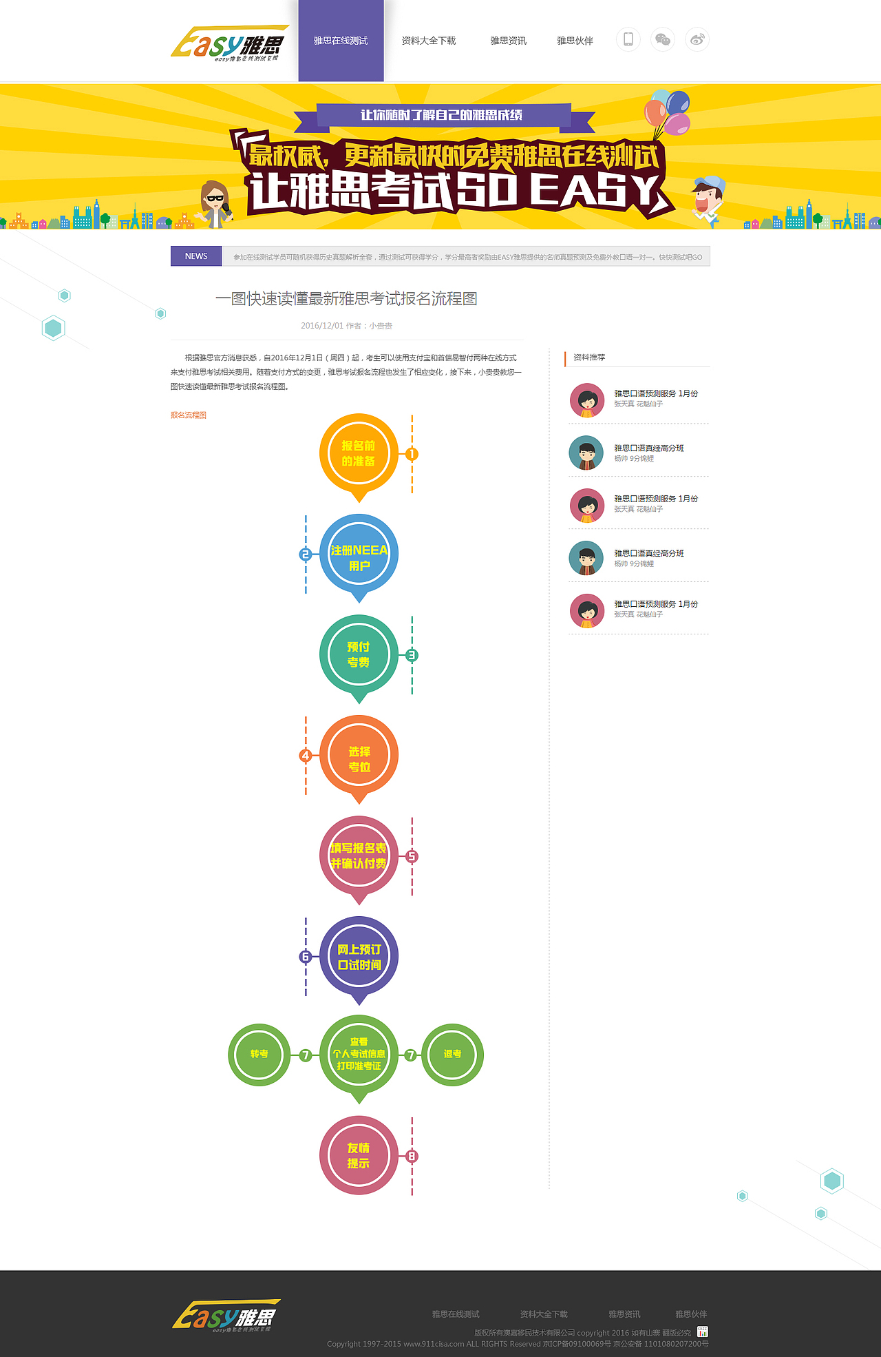 雅思，英语，培训，外语，托福首页设计
