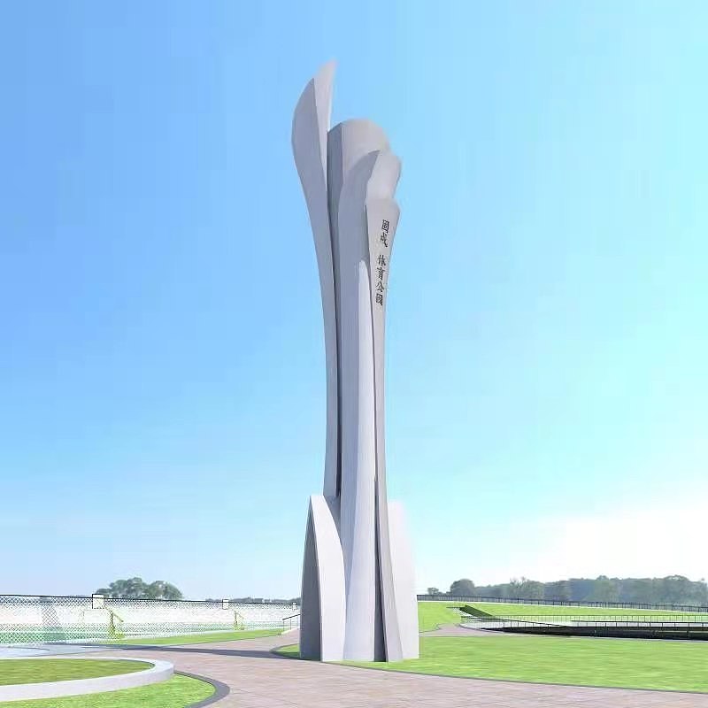 发光不锈钢精神堡垒纯手工打造包安装定制厂家|纯艺术|雕塑|佛山恒鑫