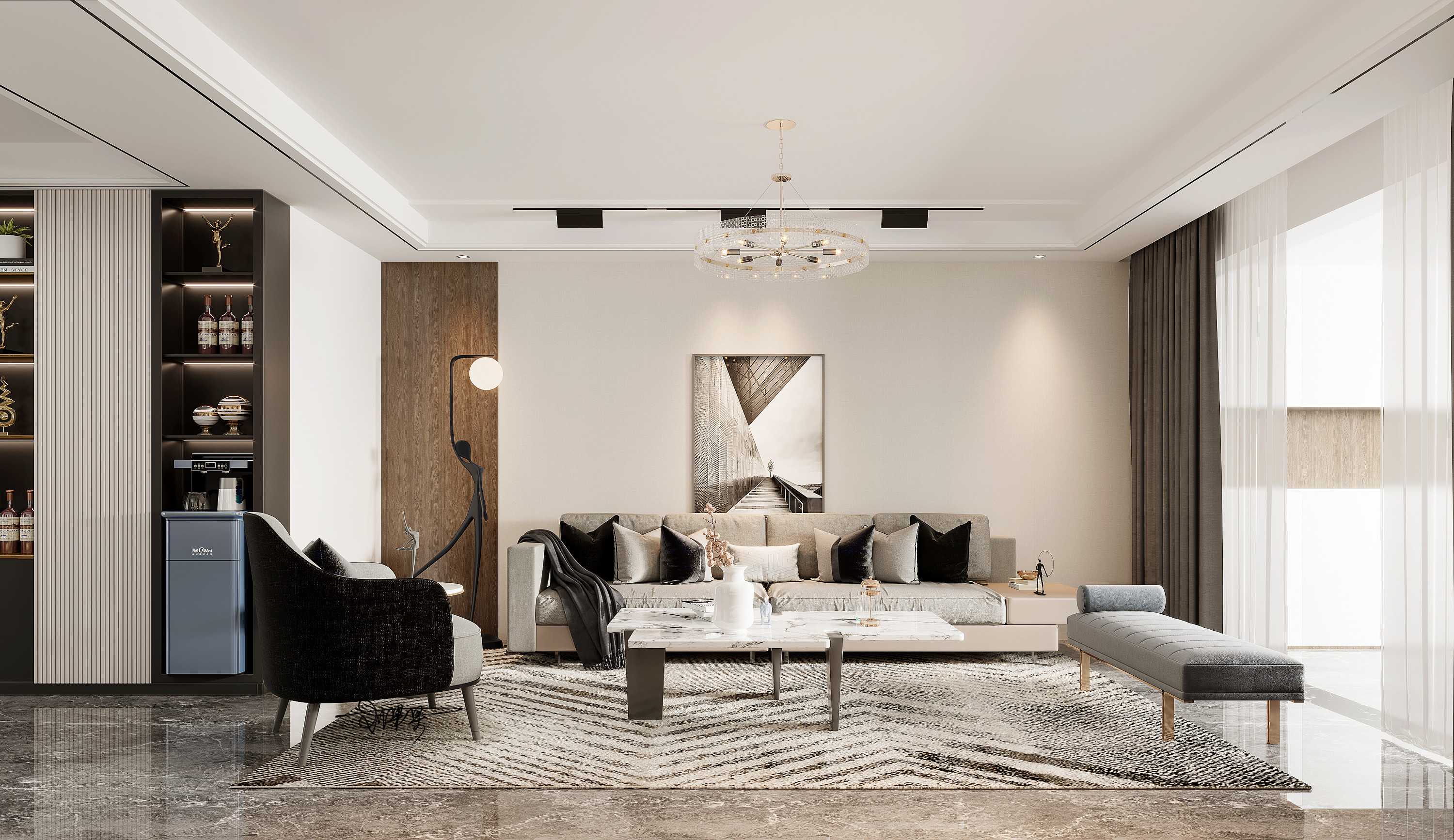 轻奢风家装效果图