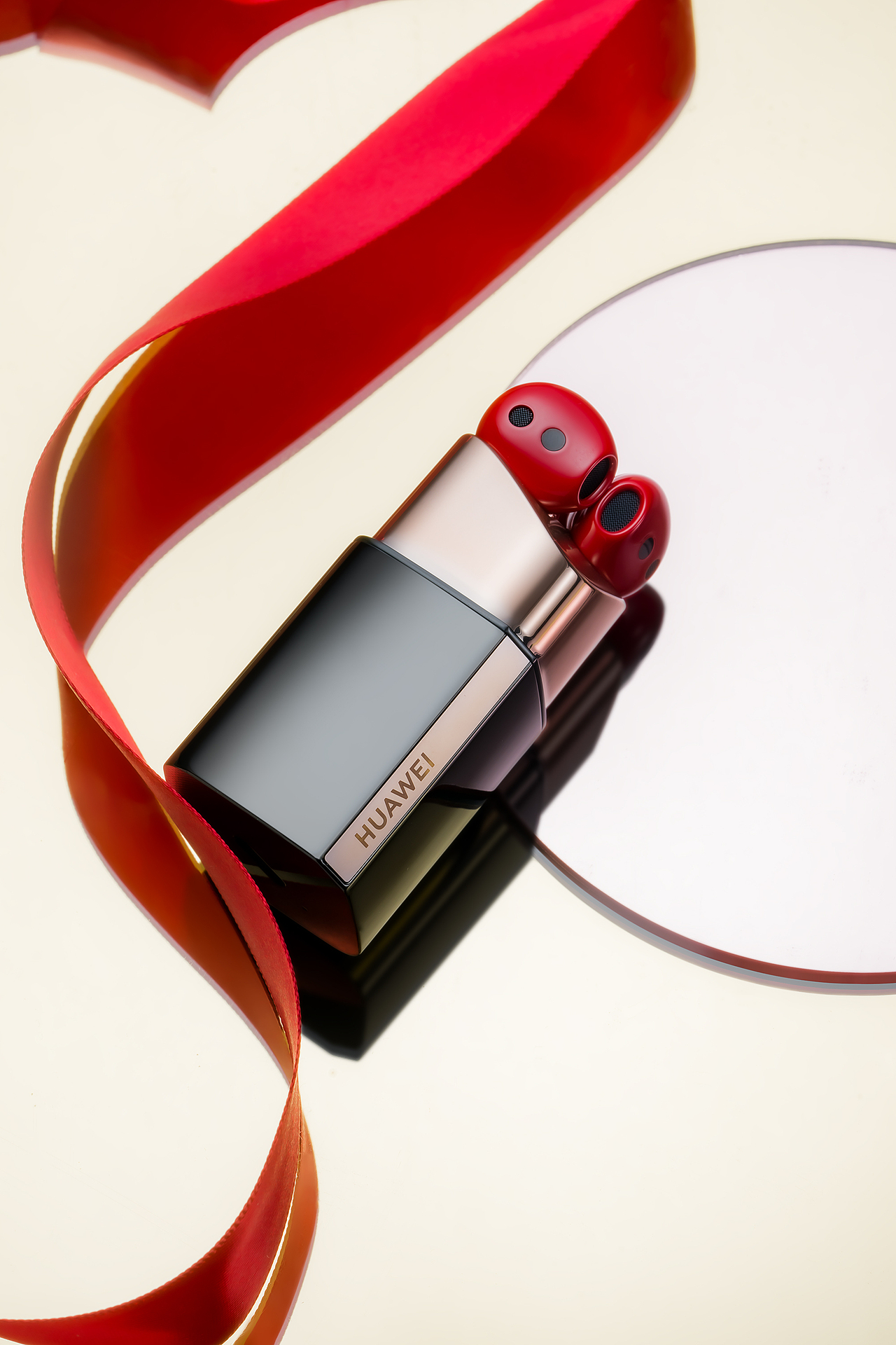 华为口红耳机配图（图ZMjc3MTMwMDYw） - 产品摄影 - 站酷设计师数懒小姐姐原创素材 - 站酷ZCOOL