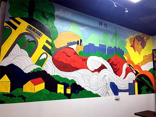 广州上门服务柳州螺蛳粉墙体彩绘-三原工作室