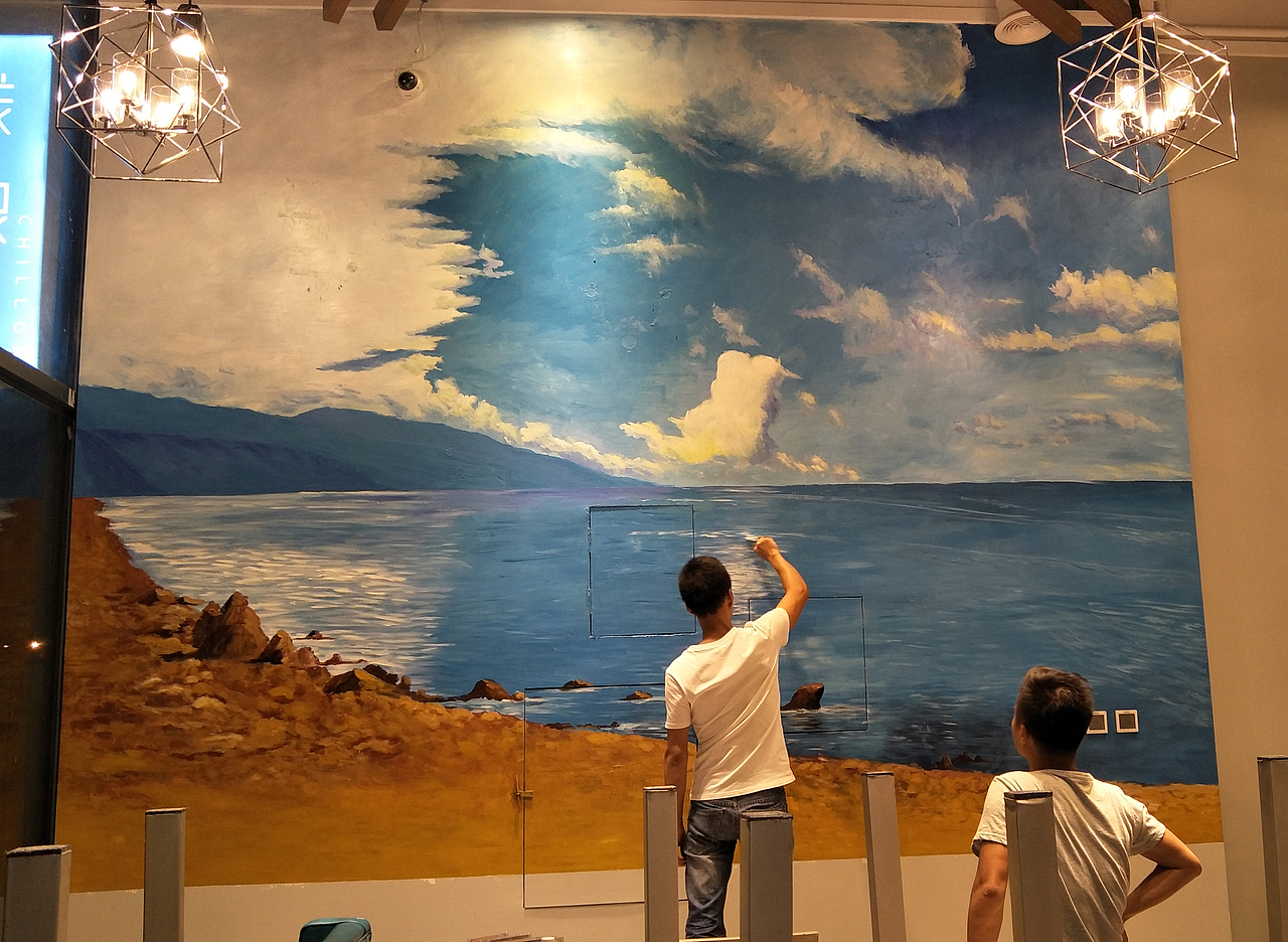 火锅墙绘,餐饮墙绘,串串店墙绘,成都墙绘,成都壁画