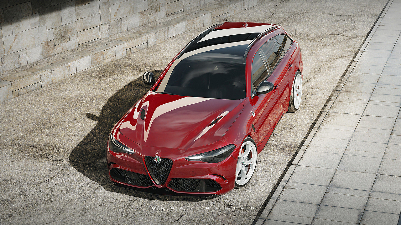 阿尔法·罗密欧giulia 四叶草旅行车新车预览!