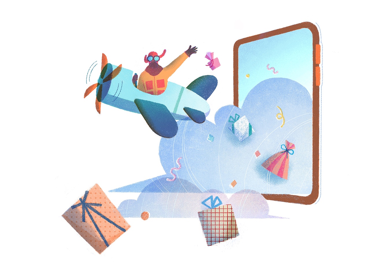 插画｜网络购物（图ZMjU3OTcxMTY4） - 商业插画 - 站酷设计师小小的队长原创素材 - 站酷ZCOOL