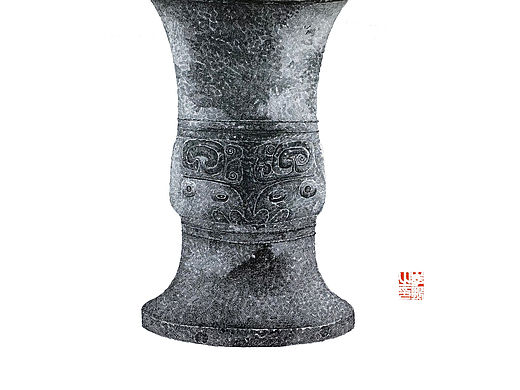 西周兽面凤鸟纹铜尊