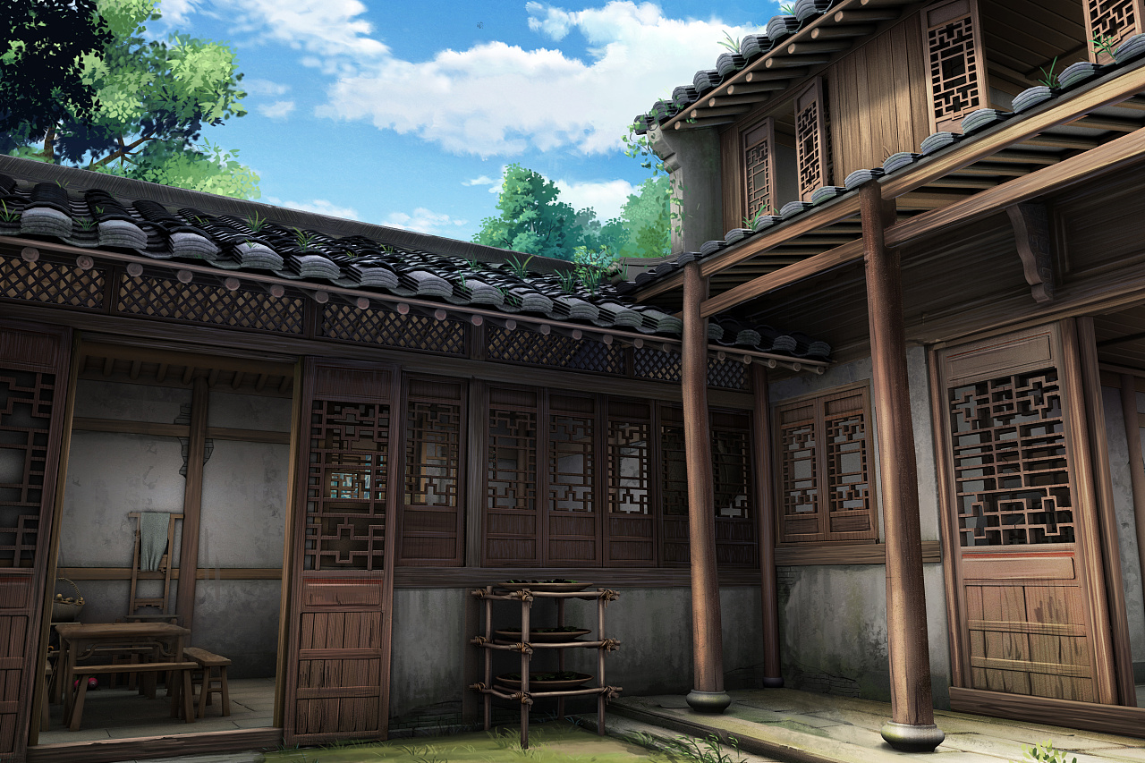 中国古场景建筑