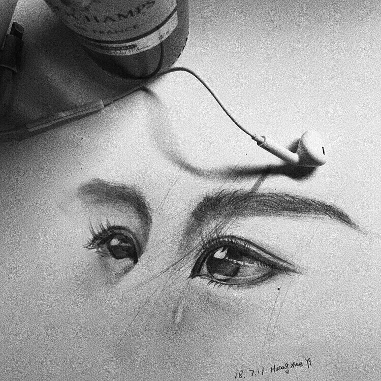素描眼睛情绪