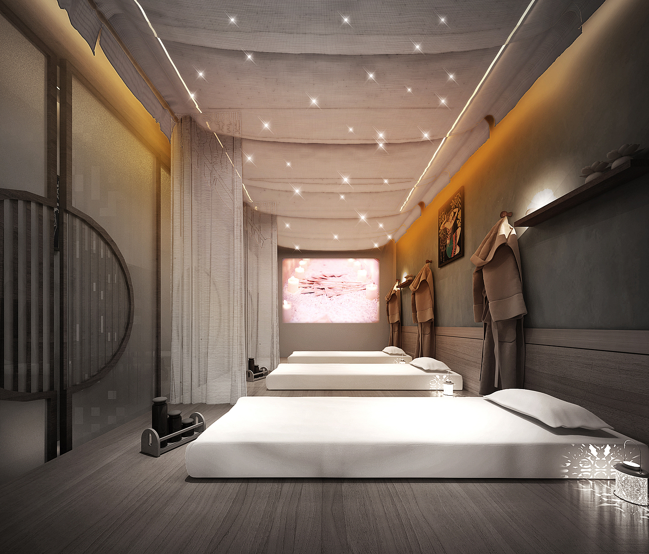 珠江新城泰式按摩spa(现场+设计图)