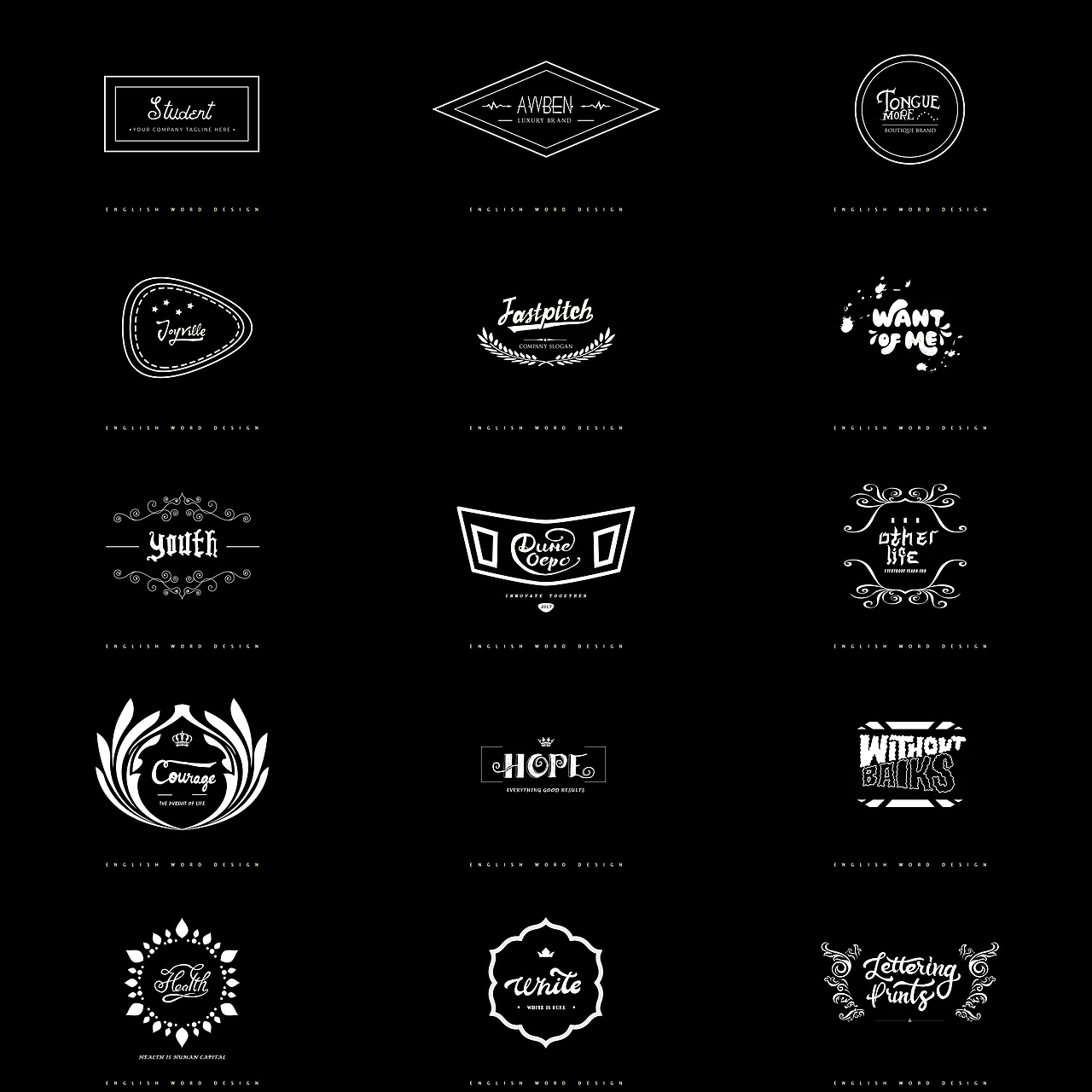 English design NO.2__弘后字设