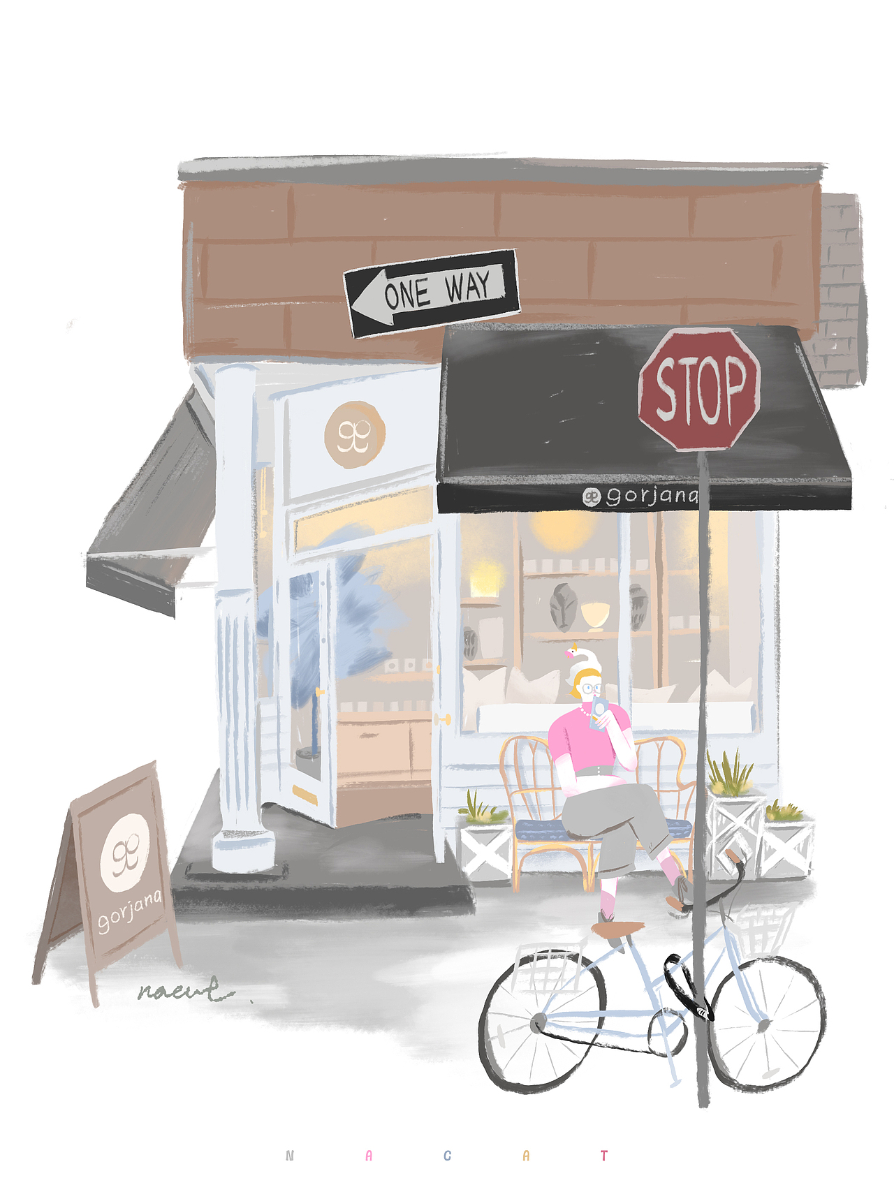 画间铺子｜鸭小姐的店铺之旅（图ZMjY3NzEwODky） - 艺术插画 - 站酷设计师nacat瓜盗盗原创素材 - 站酷ZCOOL