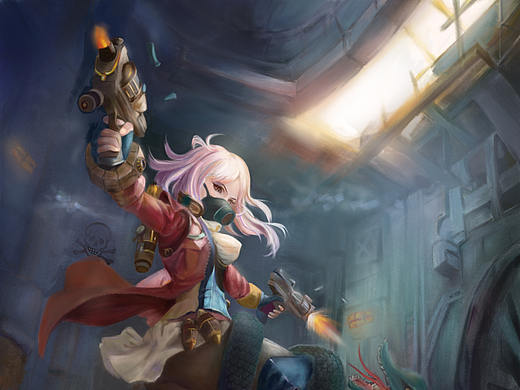 酷酷酷女孩【//魔幻//厚涂】（个人主页-ZMjY4MzEwMDg=） - 创作习作 - 站酷设计师流沙桥原创素材 - 站酷ZCOOL