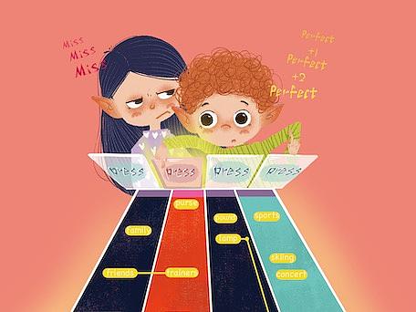 巨人网校英语教材封面插画图