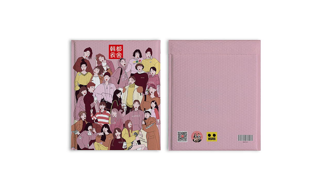 韩都衣舍包装袋插画设计（图ZMTUwNjMxNjE2） - 包装 - 站酷设计师weishikuan原创素材 - 站酷ZCOOL