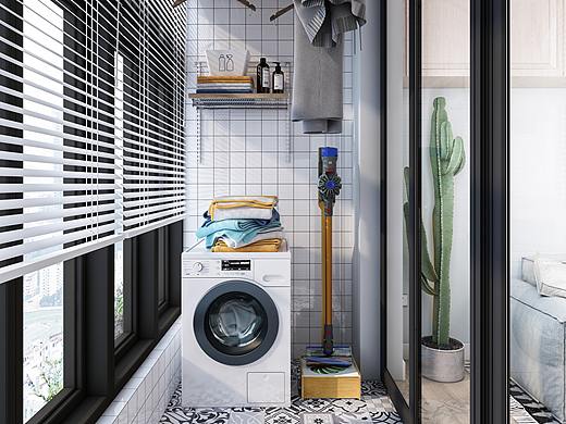 三维建模渲染：戴森吸尘器支架/场景图 