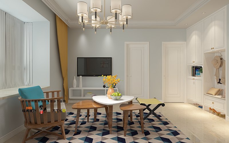 济宁红星八号 3号楼东户70平米 现代风格装修效果图