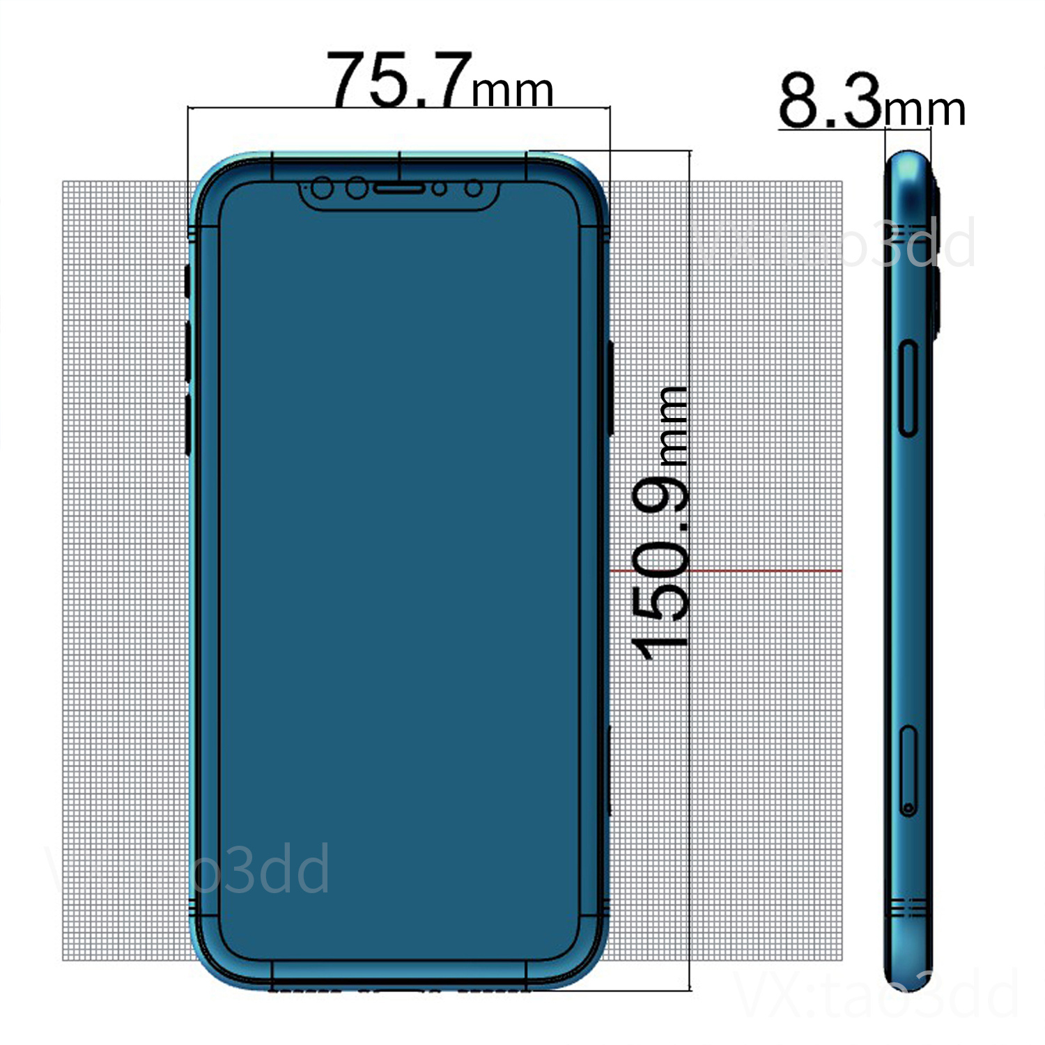 左侧视图平放iPhone苹果手机样机模板v1 Phone Landscape Angle View Mockup 01 – 设计小咖