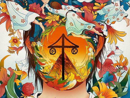 《仲夏夜惊魂》电影手绘海报设计