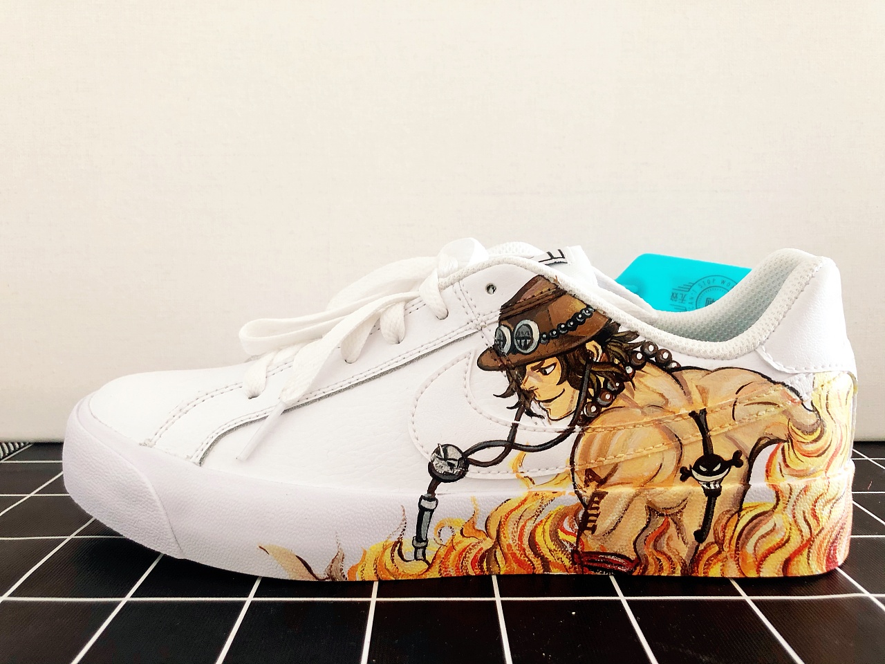 手绘滑板鞋 海贼