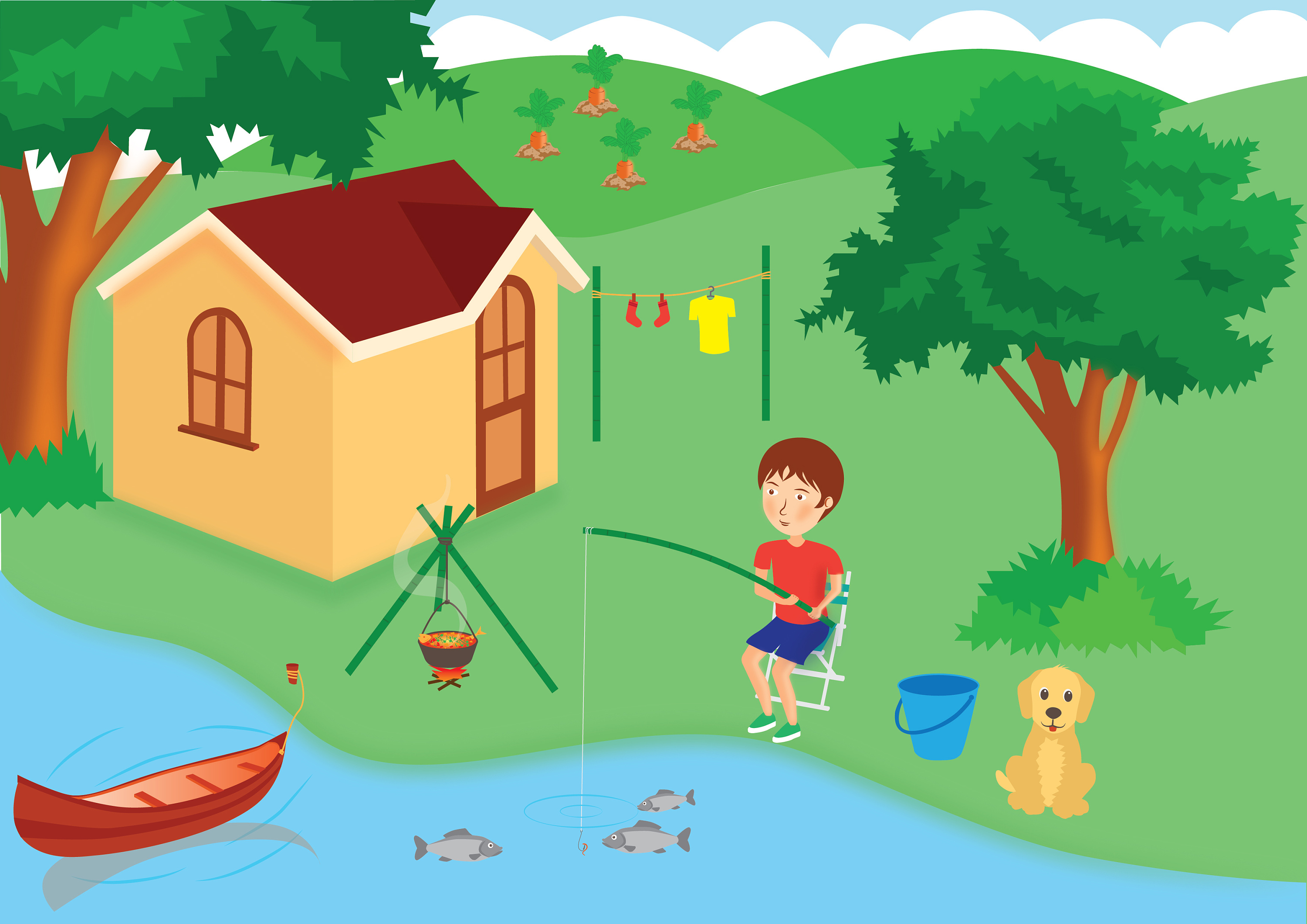钓鱼场景