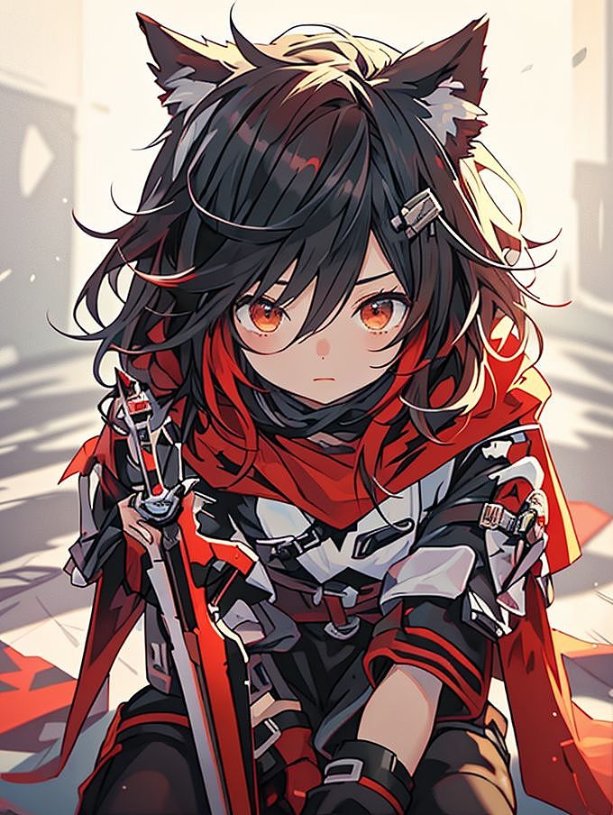 貓耳勇者（圖ZMzYwMjE0MjQ0） - AI作品 - 站酷設(shè)計師Ai攝影喵原創(chuàng)素材 - 站酷ZCOOL