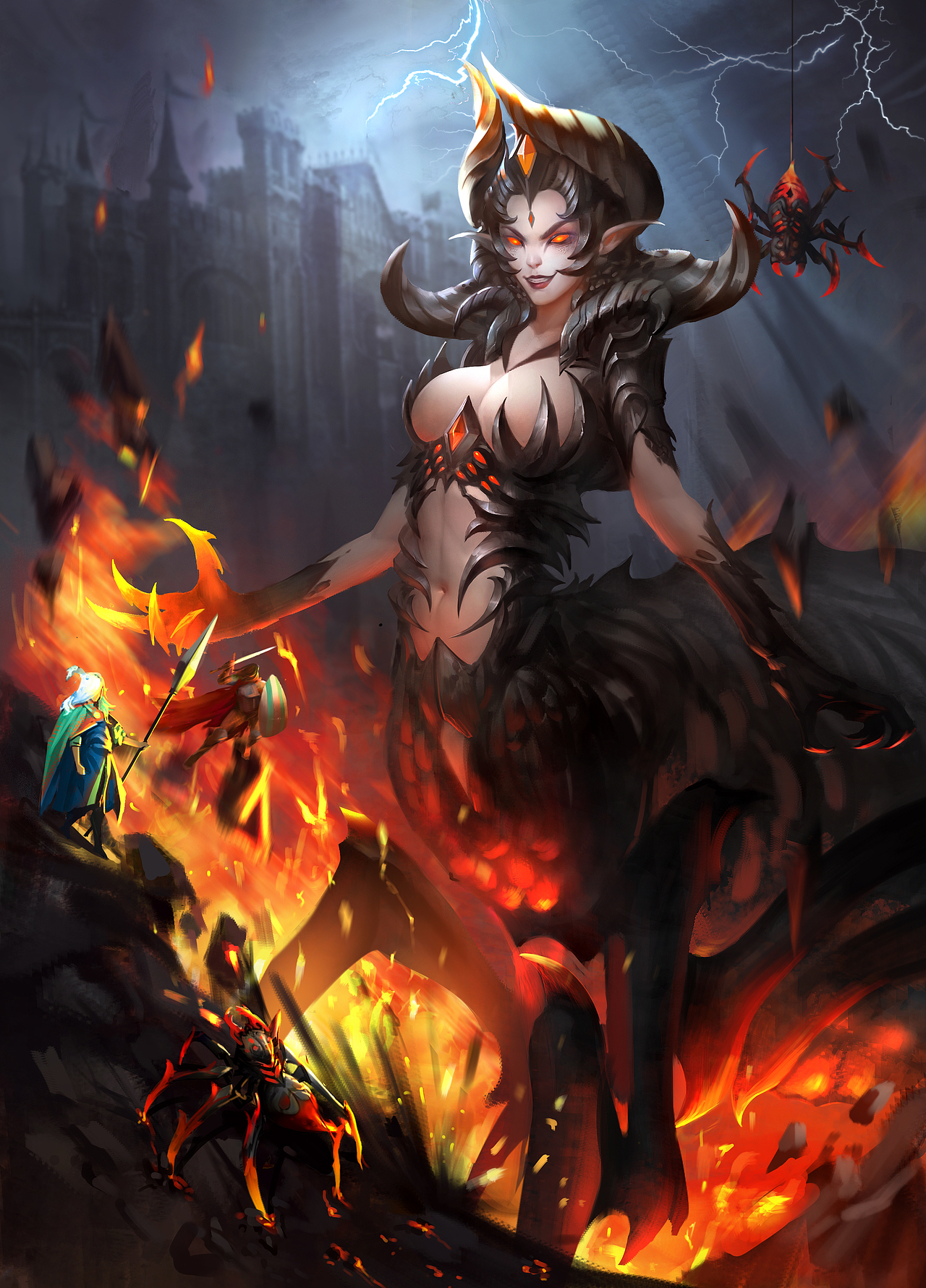 对恶魔的求助|插画|游戏原画|影子yinzi_原创作品-站酷zcool