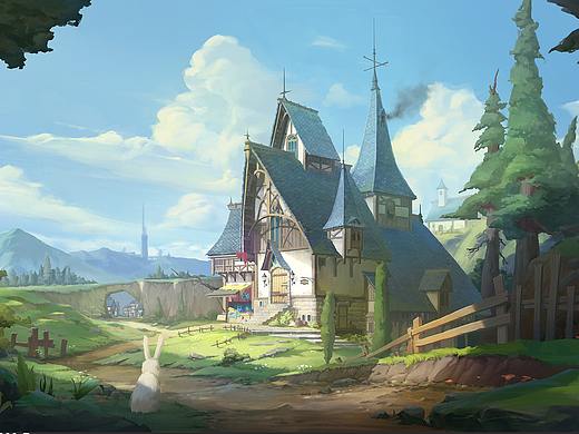 气氛图练习-中世纪民居