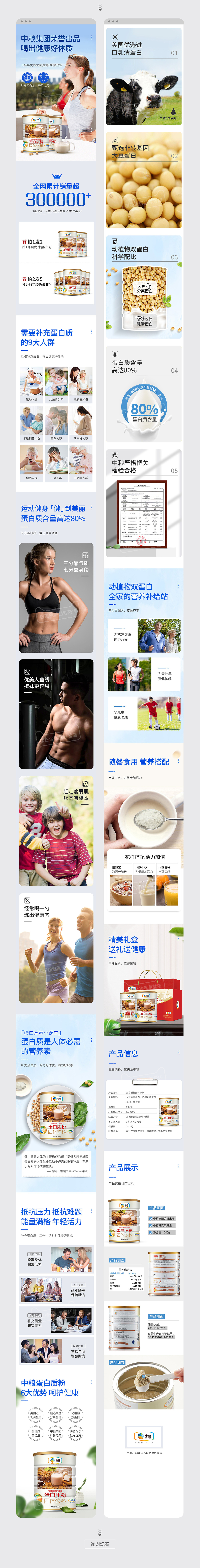 中粮《蛋白质粉》详情页（图ZMjU3MTE2NTAw） - 电商 - 站酷设计师蜜谦创意设计原创素材 - 站酷ZCOOL