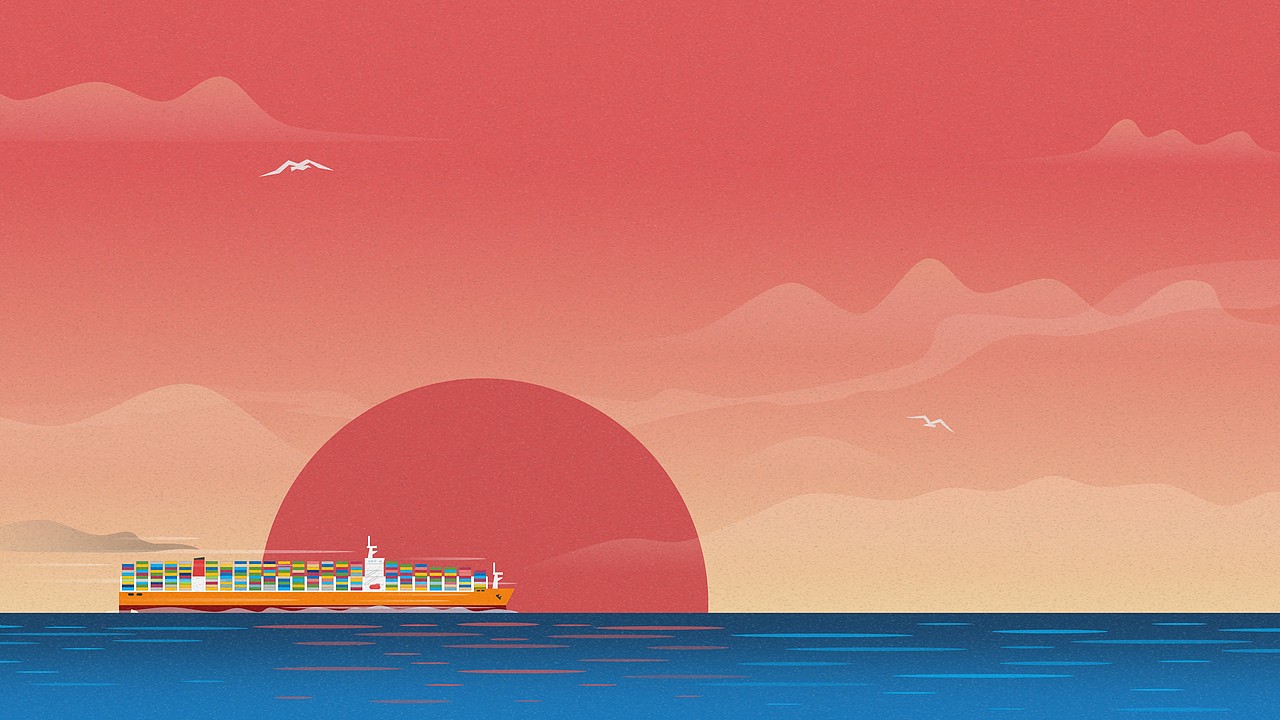 PPT插画-航运业（图ZMjUzODEwMzA4） - 创作习作 - 站酷设计师ggfreed原创素材 - 站酷ZCOOL