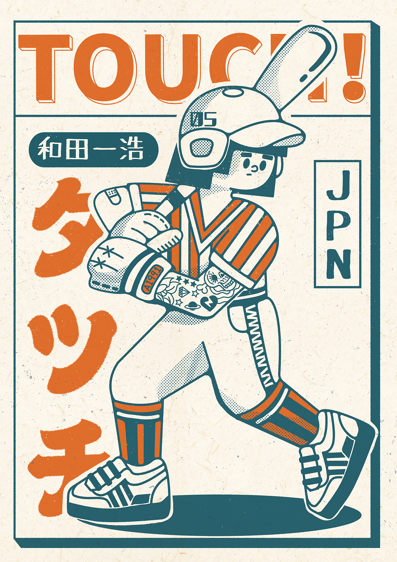 《TOUCH》-日式复古插画（图ZMjU2MDY1NDA0） - 创作习作 - 站酷设计师amazingtina原创素材 - 站酷ZCOOL