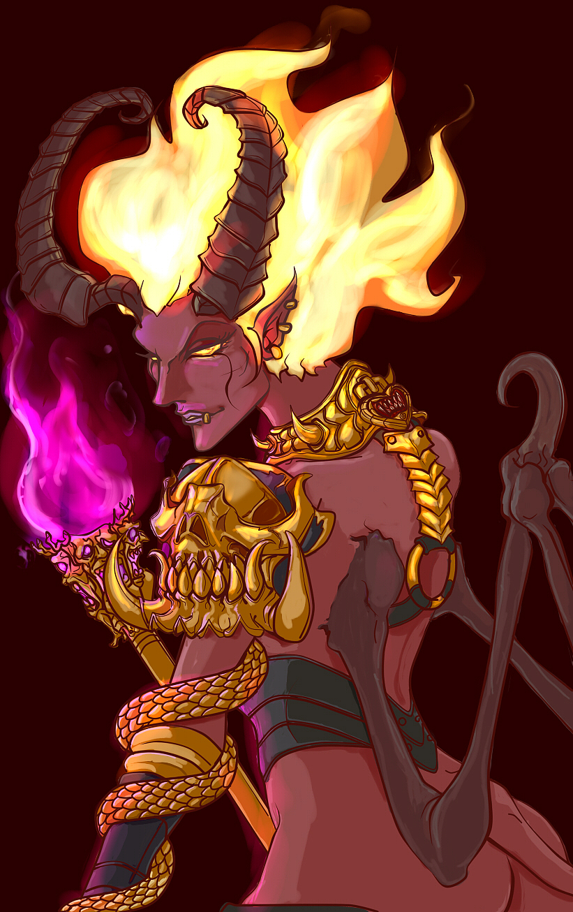 地狱魅魔|插画|艺术插画|爆焱_原创作品-站酷zcool