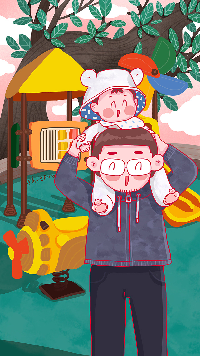 亲子漫画，我们都爱小西瓜。| 姜小姜poing |（图ZMTUxODk3NDQ0） - 创作习作 - 站酷设计师姜小姜poing原创素材 - 站酷ZCOOL