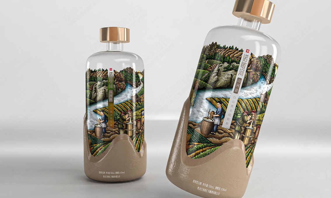 诺敏河白酒—徐桂亮品牌设计!