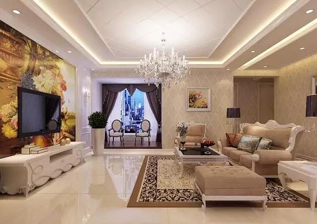 欧式风格电视背景墙效果图,欧式装修背景墙,欧式背景墙（图ZMTAwMzUwMDAw） - 家装设计 - 站酷设计师贵阳装修公司排名原创素材 - 站酷ZCOOL