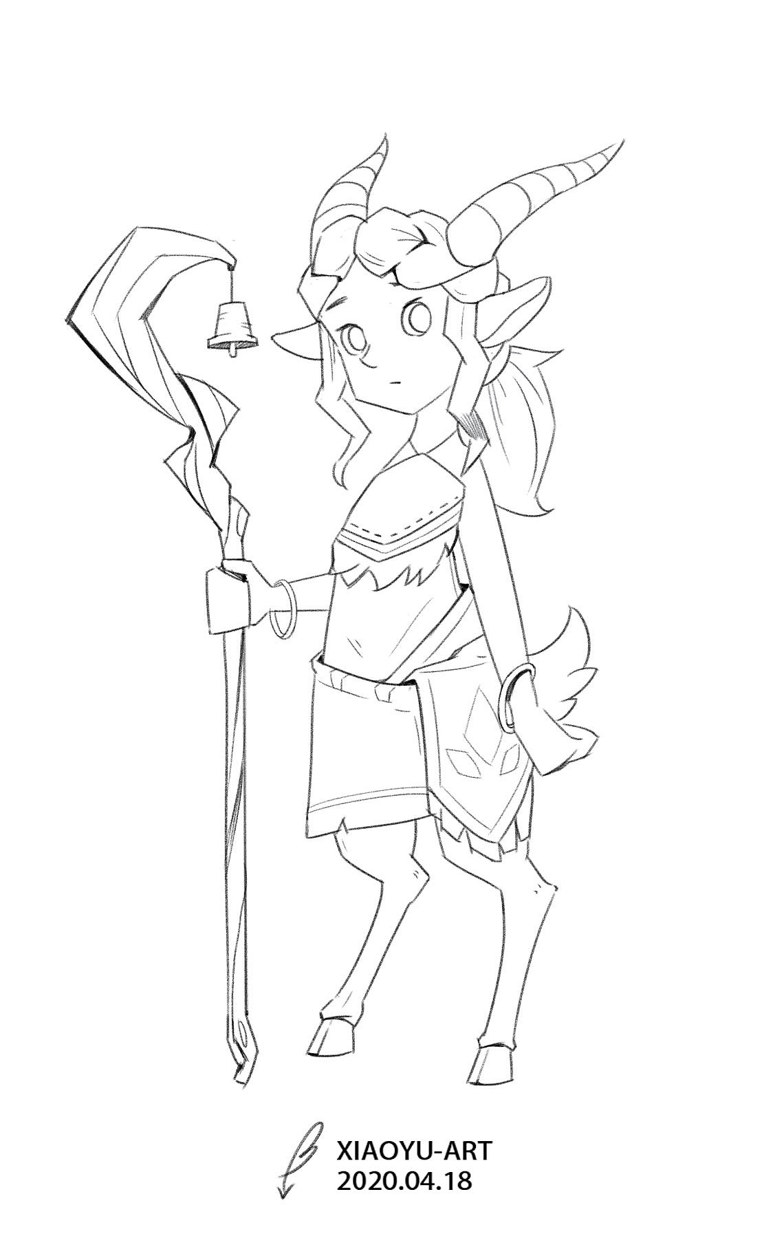 半羊人女巫|插画|游戏原画|武灵小小生_原创作品-站酷zcool