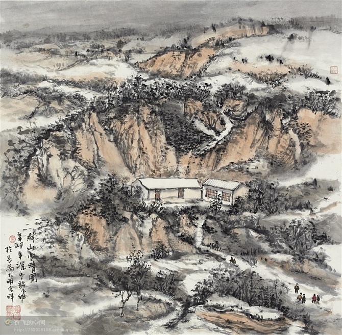 许飞国画作品