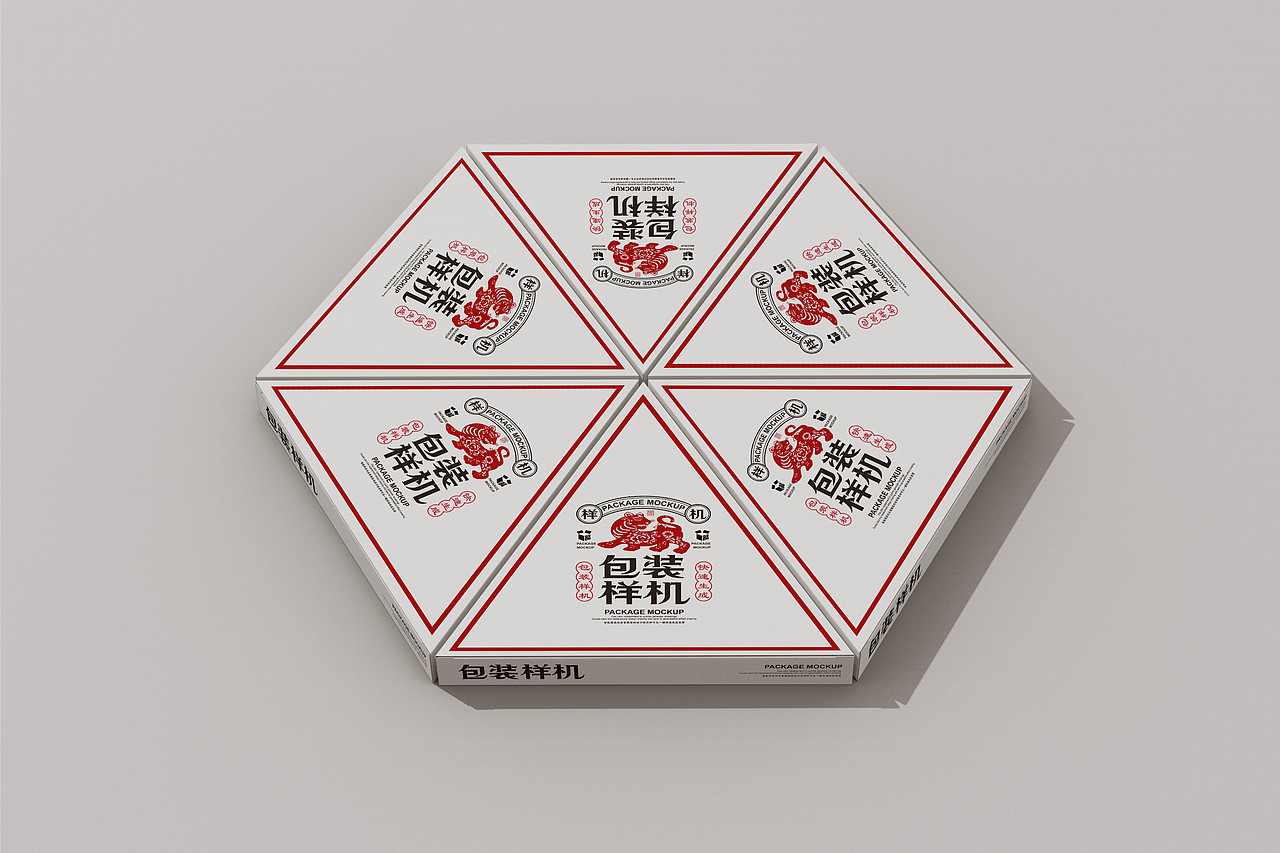 三角形食品包装盒样机