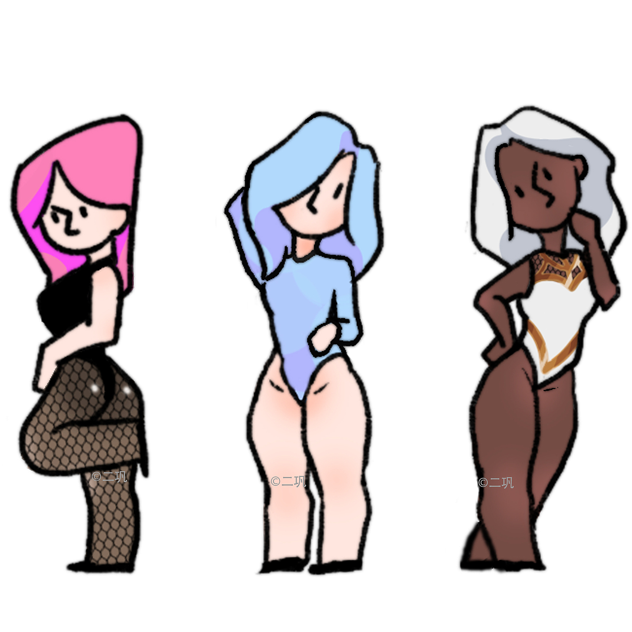 9位小姐姐pick哪个呢（图ZMjgxMTk4NTU2） - 创作习作 - 站酷设计师二巩原创素材 - 站酷ZCOOL