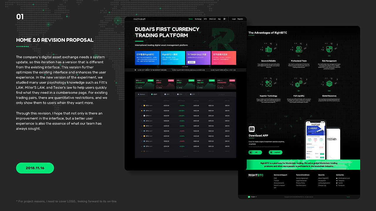 最近的工作 - 区块链的数字货币交易所 首页改版（图ZMTM1Mzk5NTM2） - 企业官网 - 站酷设计师Ray3377原创素材 - 站酷ZCOOL
