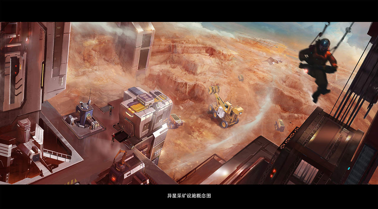 近期一张赛博朋克风格概念图项目