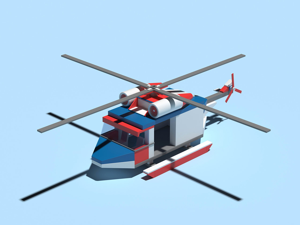 临摹-直升飞机|三维|动画/影视|快抓住那个胖子 - 原创作品 - 站酷
