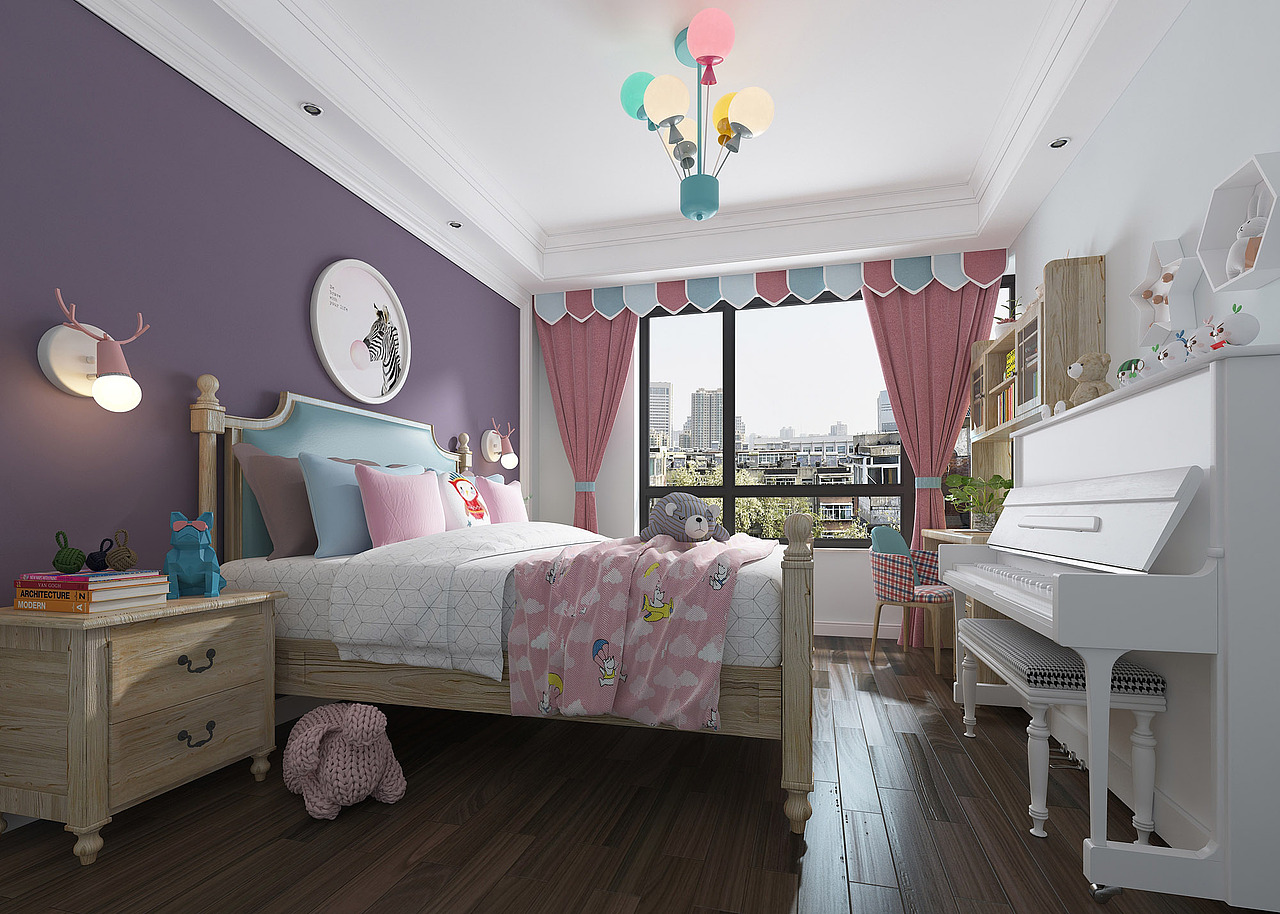 地中海主卧房间 1992效果图