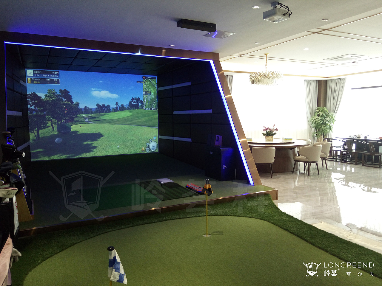 东莞市企业高尔夫运动康体中心高尔夫模拟器果岭工程（图ZMjU0OTY5Mjcy） - 其他空间 - 站酷设计师岭荟科技原创素材 - 站酷ZCOOL