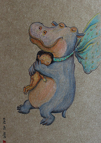 纯手绘明信片/新年祝福/圣诞贺卡/雪