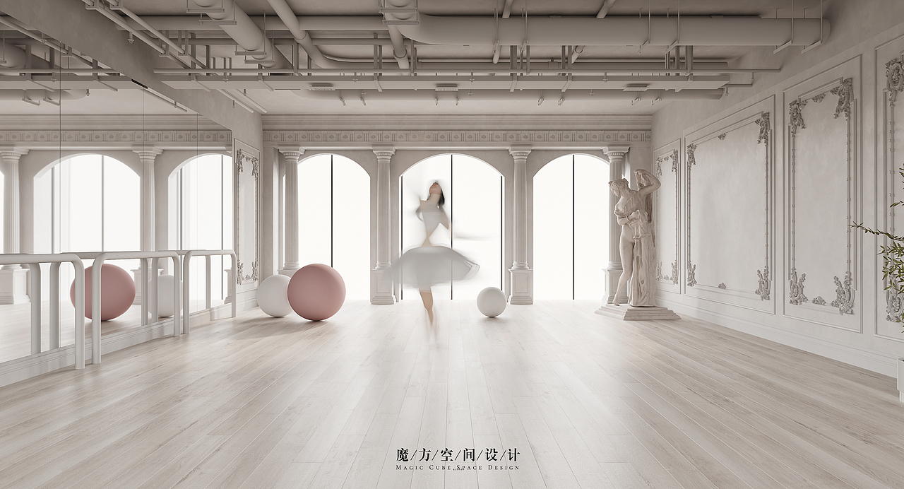 【魔方】商业空间•芭蕾艺术中心（图ZMjE4OTIzNDc2） - 商业空间设计 - 站酷设计师魔方空间设计原创素材 - 站酷ZCOOL