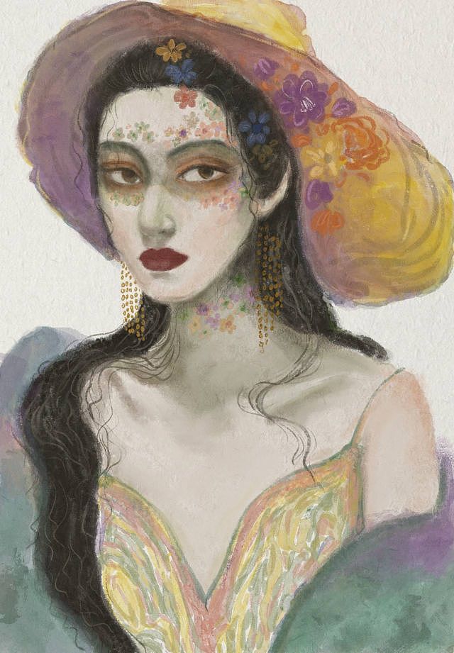 不停画画 女孩插画 七月合集