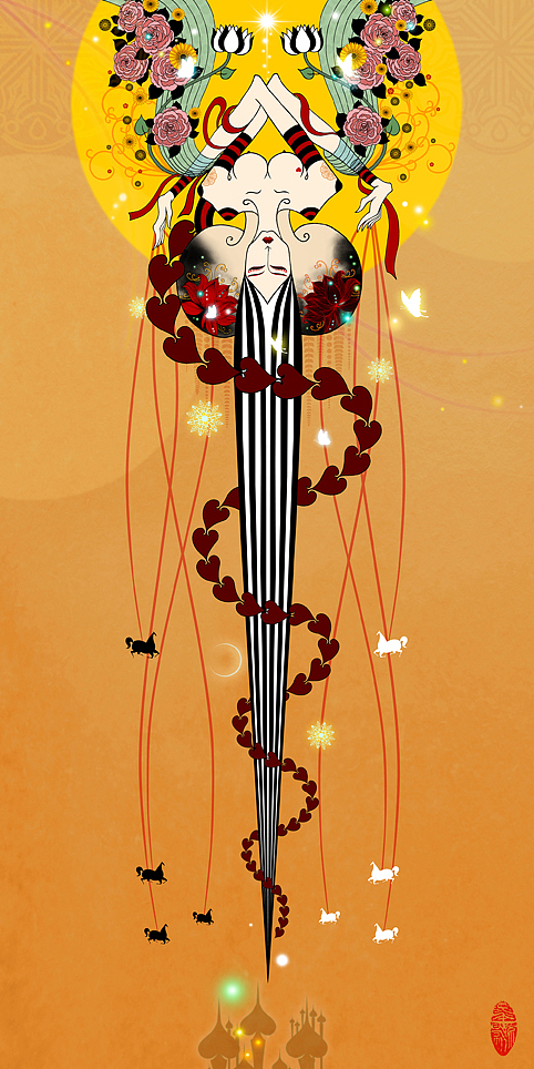 《三生石》（图ZNzQwMjQ0OA==） - 商业插画 - 站酷设计师墨影疏原创素材 - 站酷ZCOOL